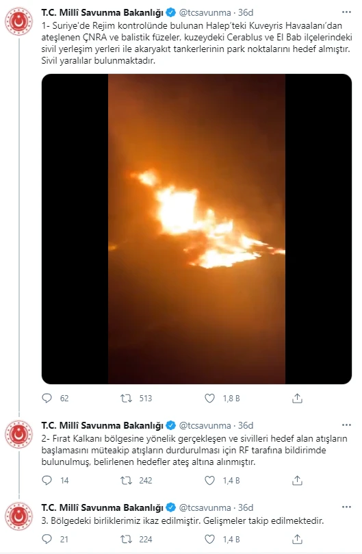 MSB'den Suriye'deki saldırıyla ilgili açıklama yapıldı