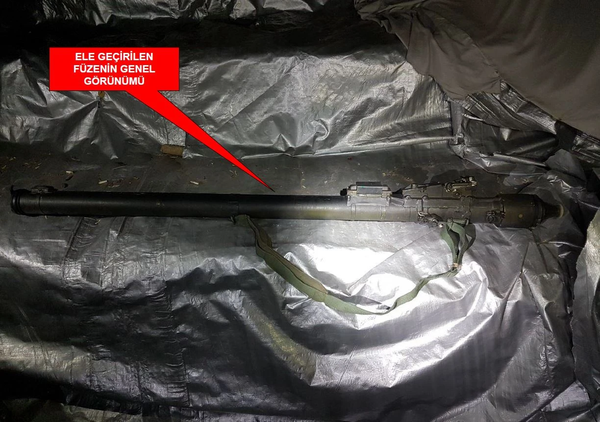 Bestler Dereler'de Rus menşei hava savunma füzesi ele geçirildi