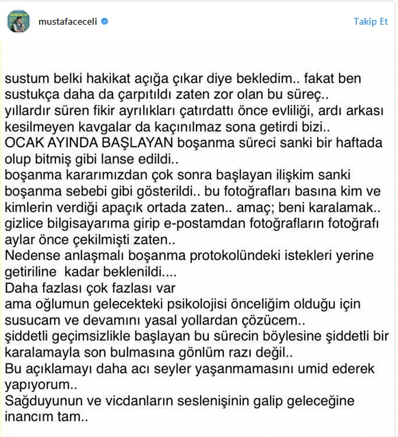 Mustafa Ceceli: Böylesine bir karalamaya gönlüm razı değil!