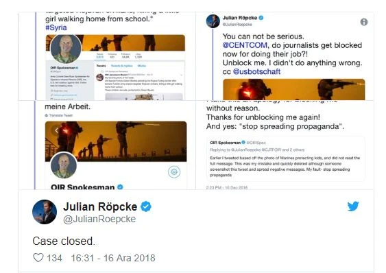 ABD'li albay Türk askerine 'terörist' denilen tweet'i retweet etti