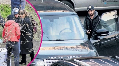 Murat Boz sevgilisi Aslı Enver'i sette bekledi