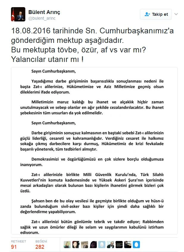 Fuat Uğur: Bal gibi özür mektubu