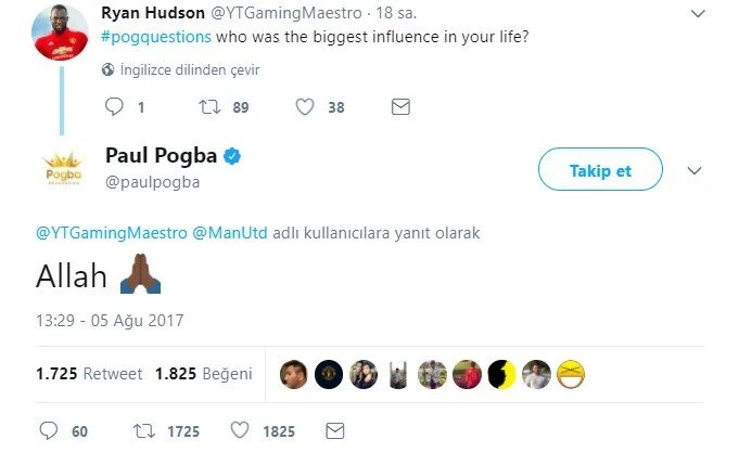 Pogba verdiği 'Allah' cevabıyla mest etti