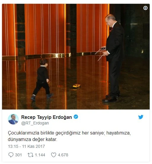Cumhurbaşkanı Erdoğan'dan çocuklara özel uzaktan kumandalı araba sürprizi