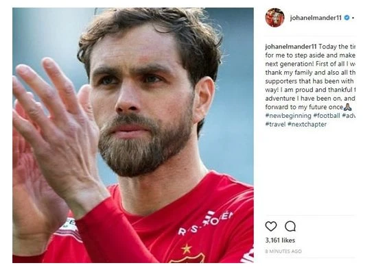 Johan Elmander, 2018'de profesyonel futbol kariyerine nokta koydu