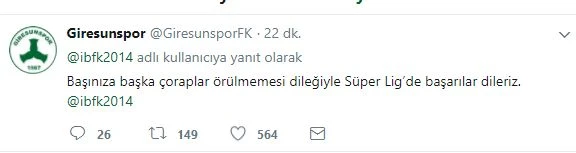 Başakşehir'den güldüren Akın Çorap Giresunspor paylaşımı