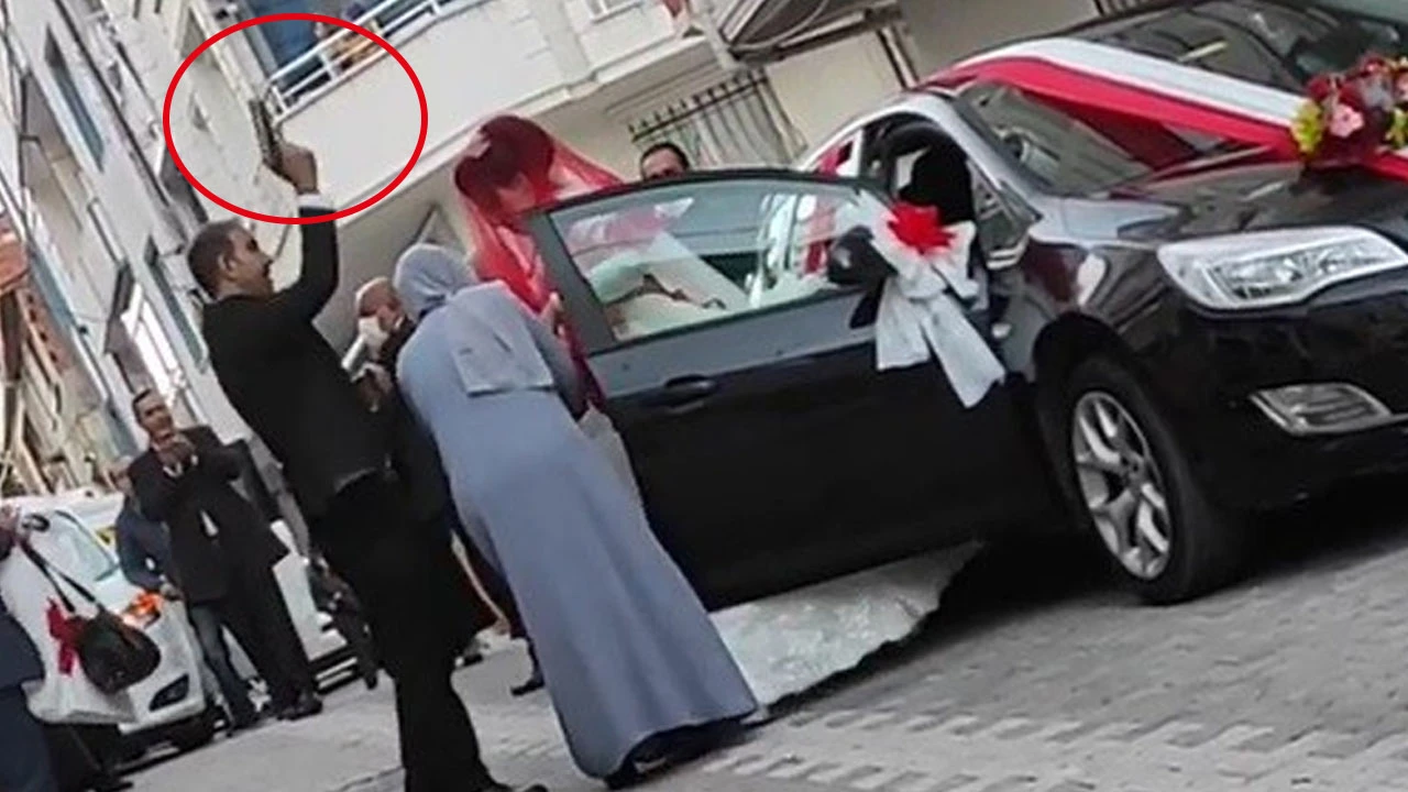 Havaya ateş açan maganda damat gözaltında