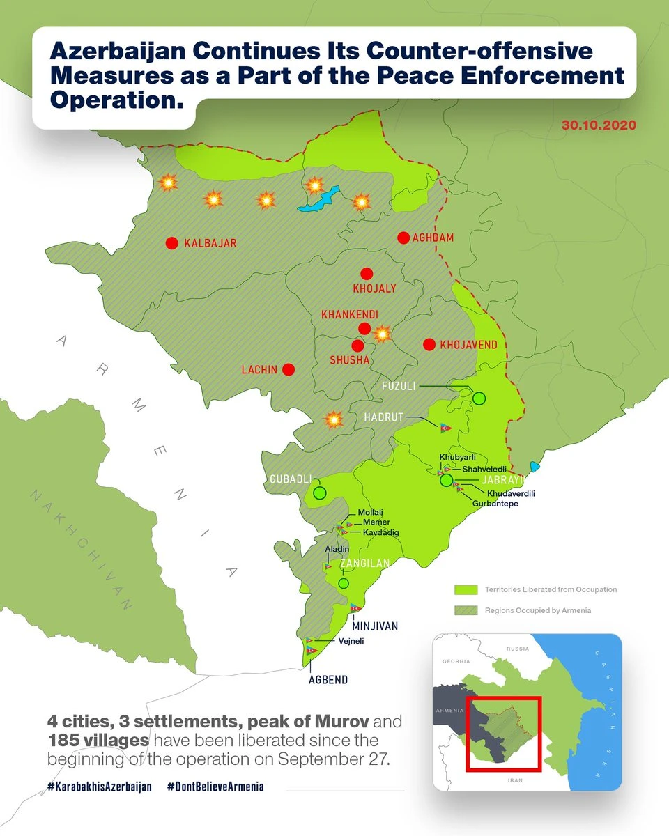 Azerbaycan topraklarını geri alıyor