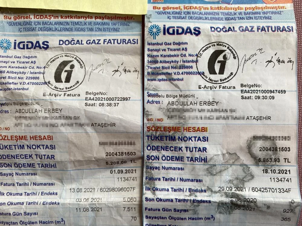 İki ayda 10 bin liralık faturayı görünce hayatının şokunu yaşadı
