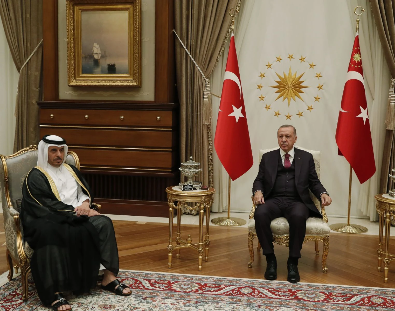 Cumhurbaşkanı Erdoğan, Katar Başbakanı'nı kabul etti