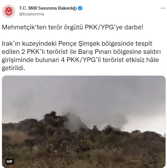 Mehmetçik'ten PKK'ya büyük darbe: Irak ve Suriye'de 6 terörist etkisiz hale getirildi