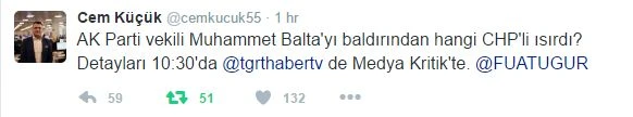 Cem Küçük : 'Muhammet Balta'nın bacağını CHP'li Eren Erdem ısırdı'