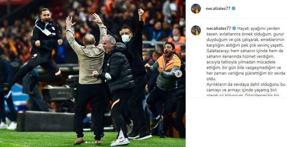 Galatasaray'da bir ayrılık daha! Necati Ateş istifa etti