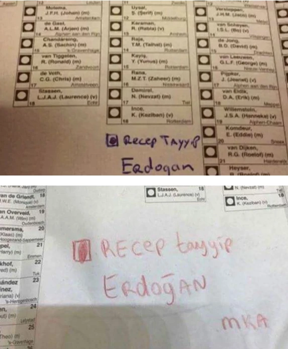Hollanda seçimlerinde 'Recep Tayyip Erdoğan' sürprizi