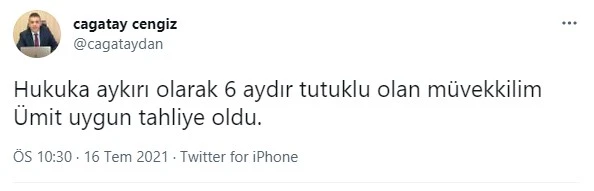 Aleyna Çakır olayının baş şüphelisi Ümitcan Uygun tahliye edildi