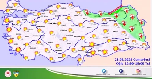 Meteoroloji’den kuvvetli yağış uyarısı