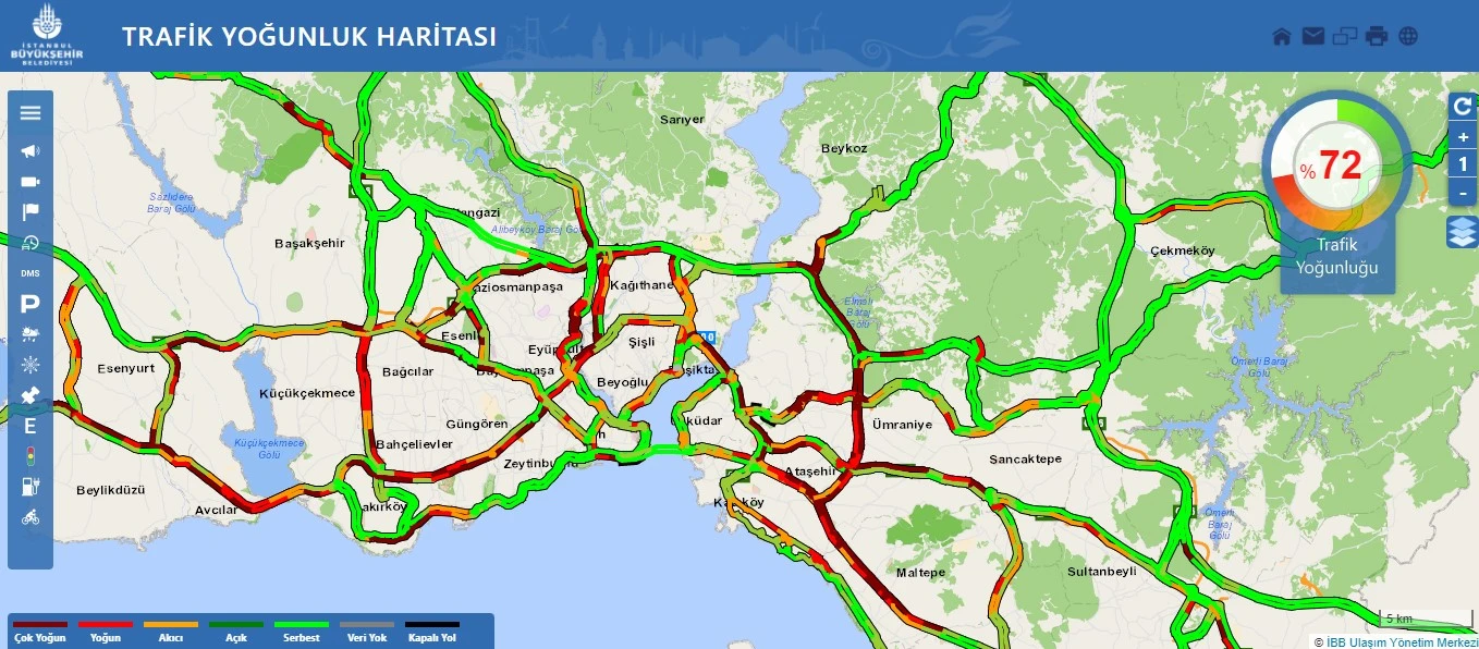 İstanbul'da yağmur trafiği