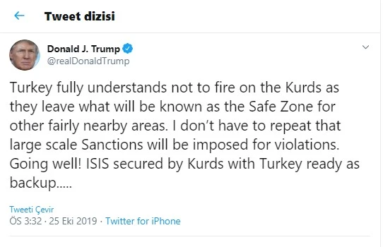 Trump'tan Türkiye açıklaması