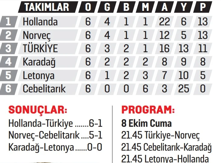 Türkiye-Norveç maçının hakemi belli oldu