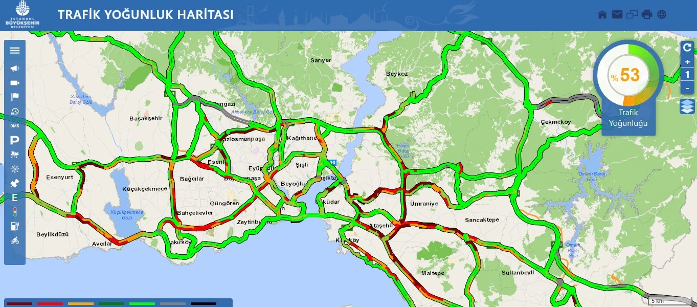 İstanbul’da trafik mesaisi erken başladı, yoğunluk yüzde 55’i gördü