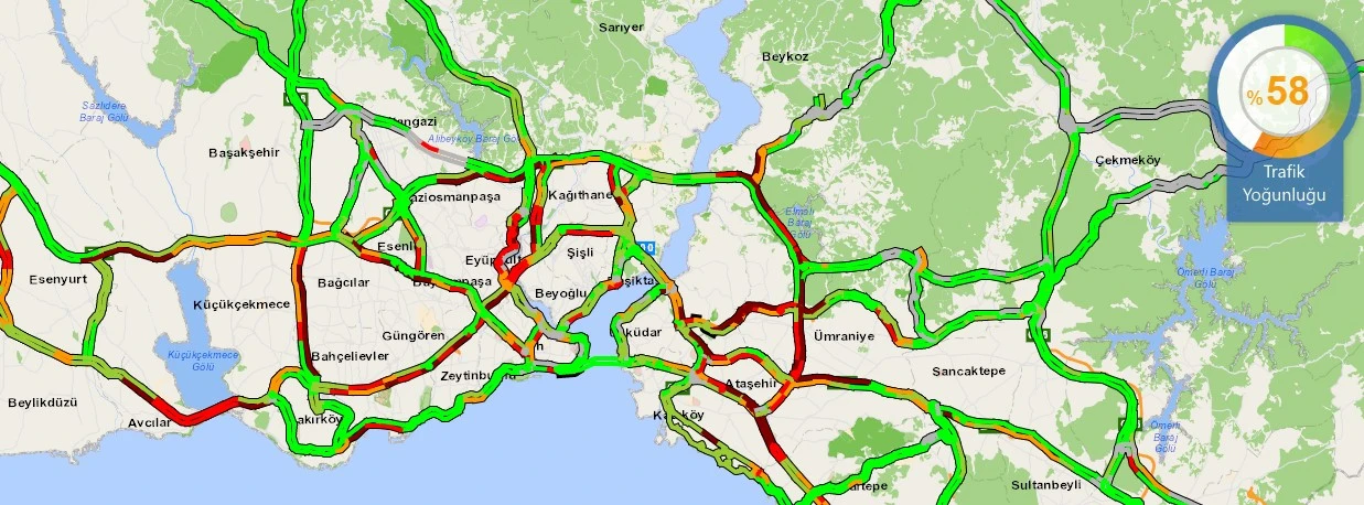 İstanbul'da trafik durma noktasına geldi