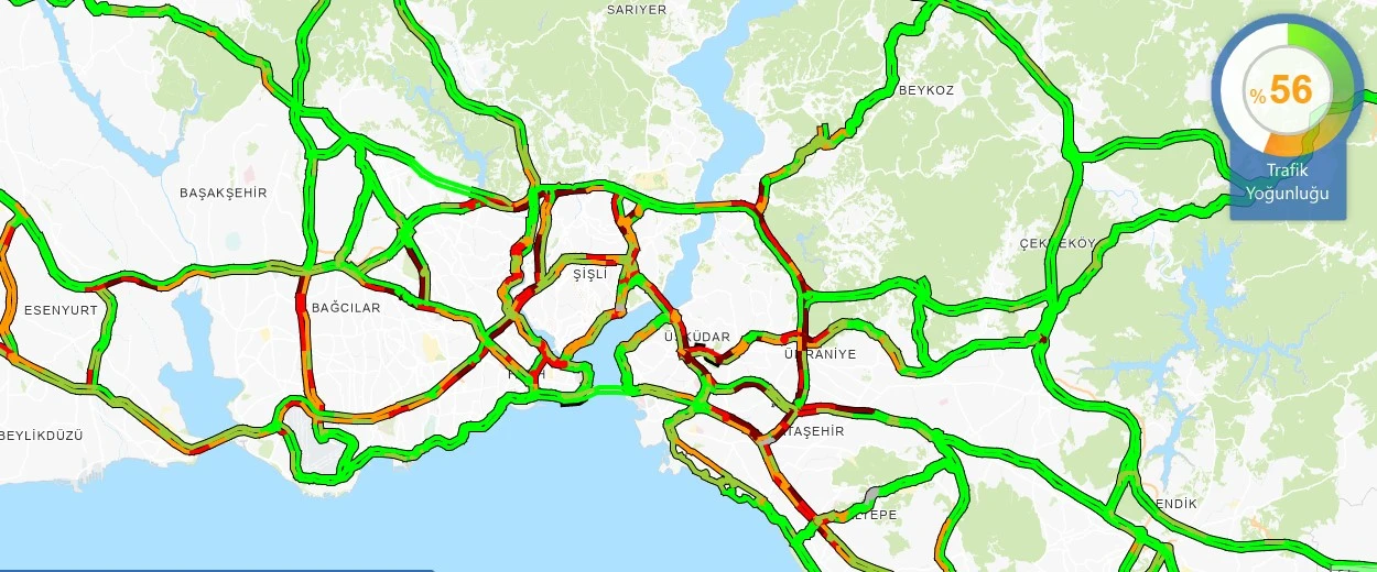 İstanbul'da trafik durma noktasına geldi