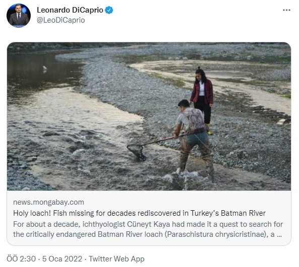 Dünyaca ünlü oyuncu Leonardo Dicaprio'dan Türkiye paylaşımı