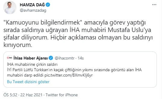 İHA muhabirine çirkin saldırıya siyasilerden tepki yağdı