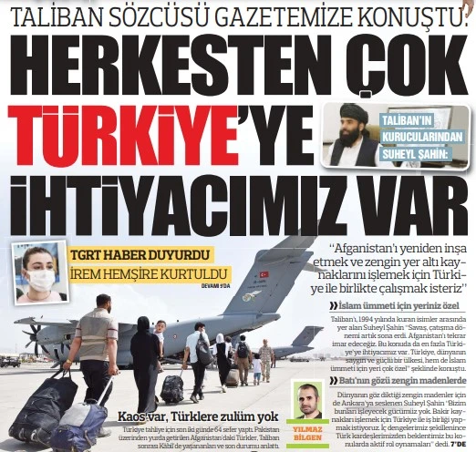 Taliban'ın sözcüsü Suheyl Şahin: Türkiye’ye ihtiyacımız var