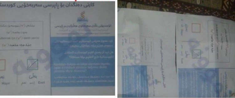 İllegal referandumda 'evet'li pusulayla tehdit iddiası