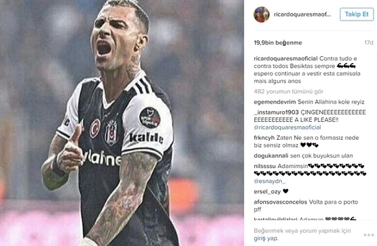 Quaresma'dan dikkat çeken paylaşım