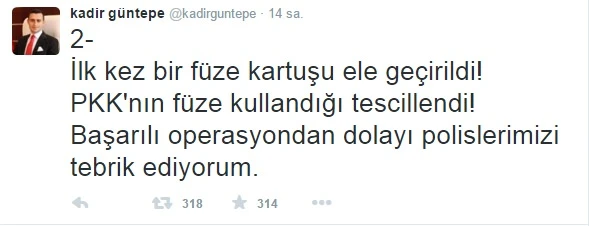 Beytüşşebap Kaymakamı, 'PKK ilk kez füze kullandı'