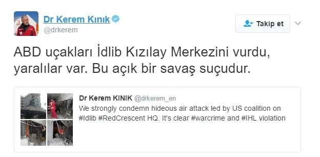 ABD uçakları Kızılay binasını vurdu