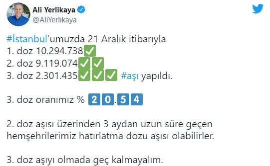 Son dakika... Vali Yerlikaya'dan "aşı" açıklaması