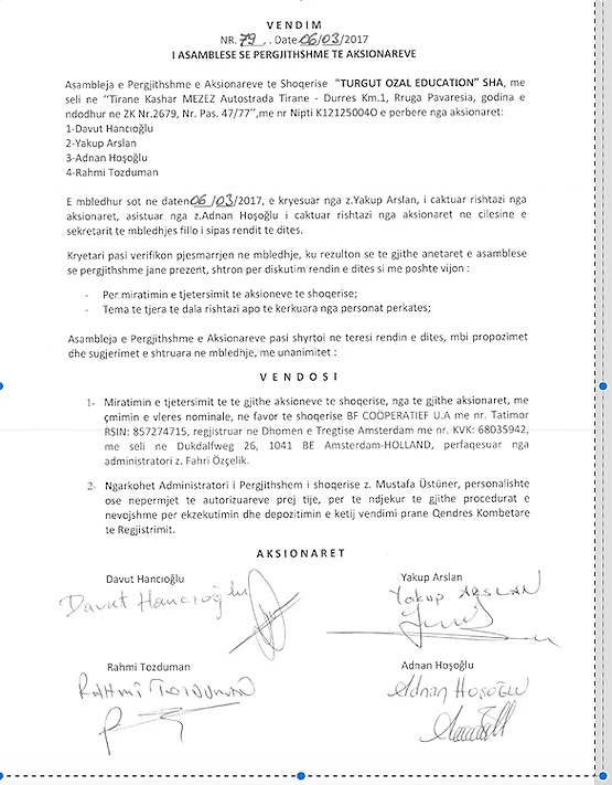 FETÖ'den Arnavutluk'ta devir hilesi