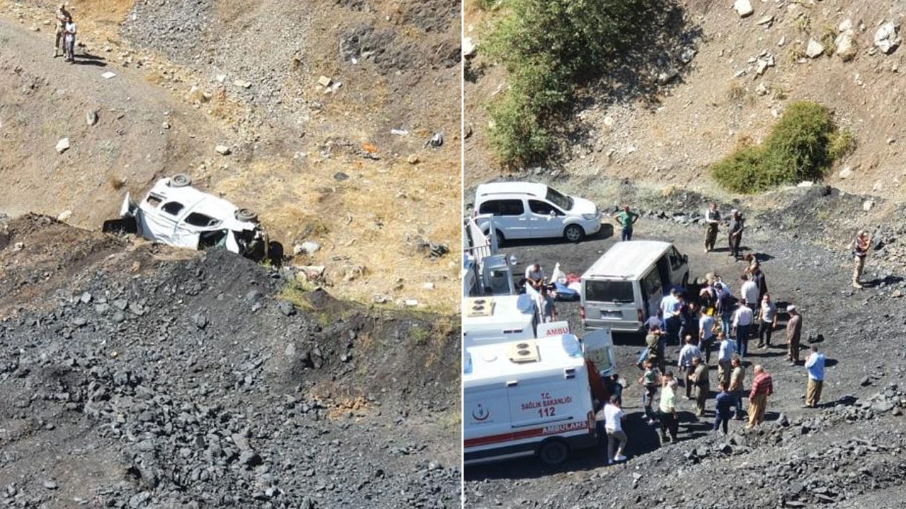 Asker ziyareti dönüşü feci kaza! 5 kişilik aile uçuruma yuvarlandı