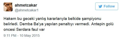 Olay sözler, 'Şampiyonu hakem belirledi'