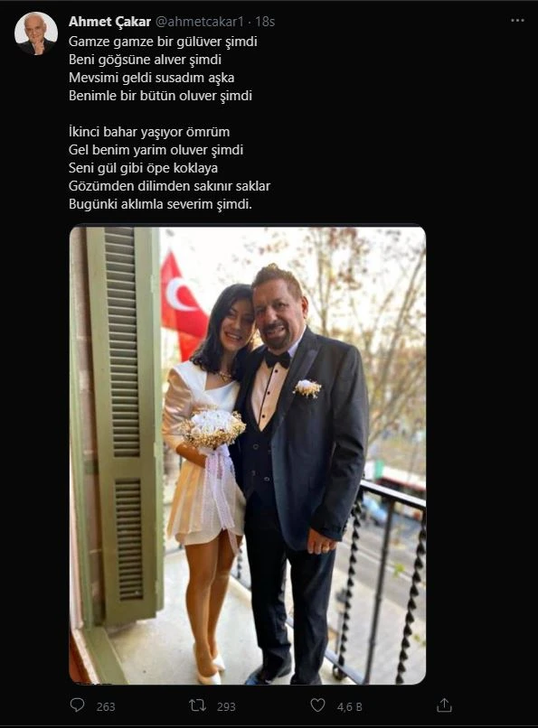 Ahmet Çakar Erman Toroğlu’nun evliliğini şarkı ile yorumladı