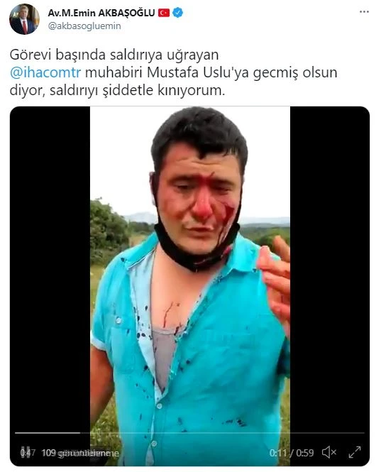 İYİ Partili Lütfü Türkkan'ın korumalarından İHA muhabirine çirkin saldırı