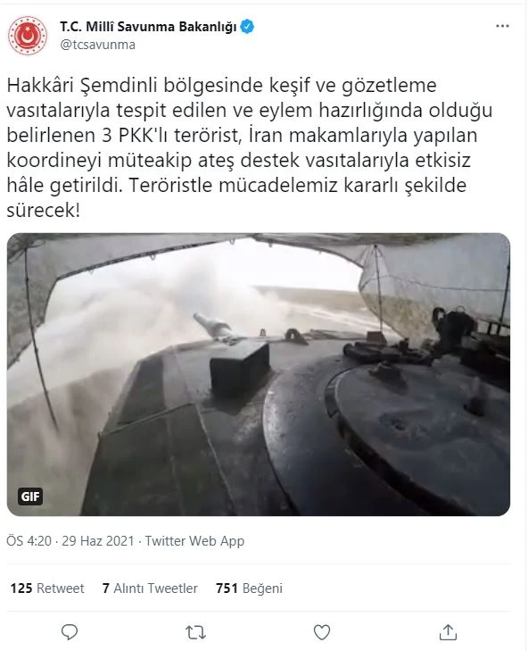 Eylem hazırlığındaki 3 PKK'lı terörist öldürüldü