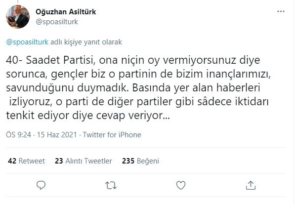 Oğuzhan Asiltürk'ten yeni çıkış! Saadet Partisi'nde çatlak