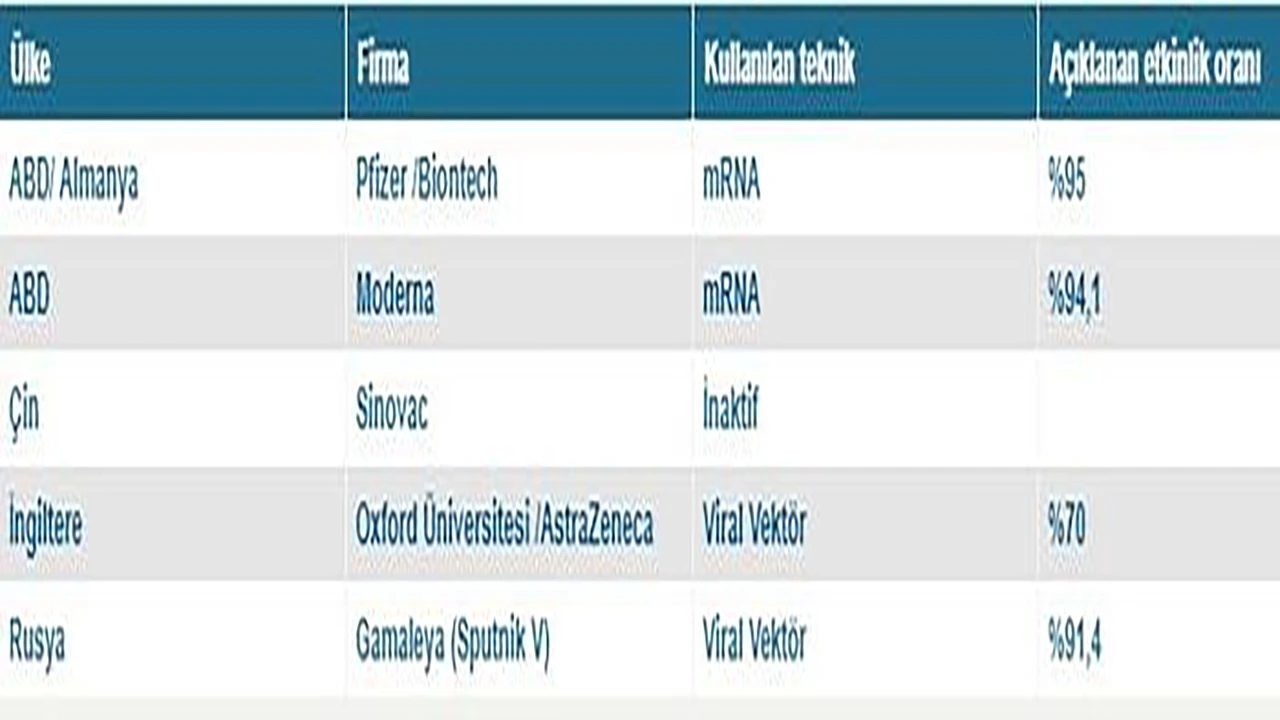 Hangi aşı yüzde kaç etkili? Biontech mi Sinovac mı?