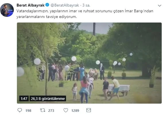 Bakan Albayrak'tan vatandaşlara imar ve ruhsat sorunları için 'imar barışı' önerisi
