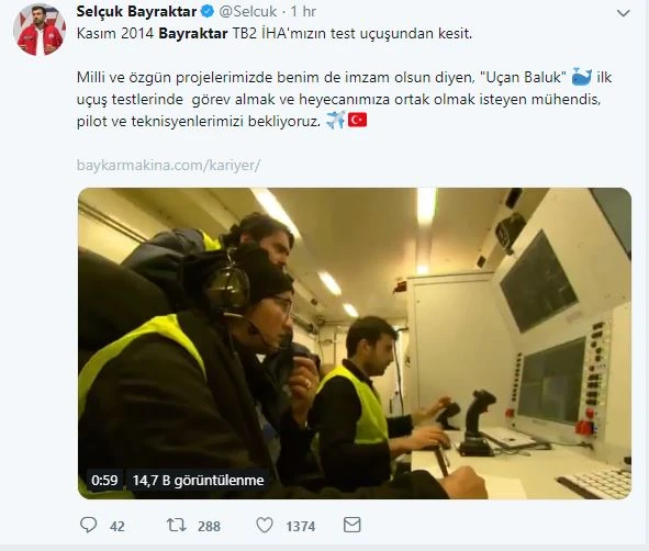 Selçuk Bayraktar'dan mühendis ve pilotlara 'Uçan Baluk' çağrısı