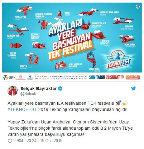 Selçuk Bayraktar duyurdu! 2 milyon TL ödül verilecek