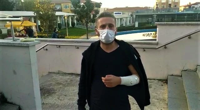 Tartıştığı halk otobüsü sürücüsüne copla saldırdı