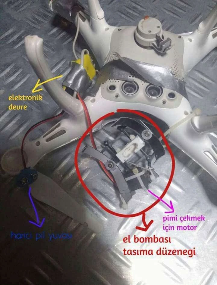 PKK'lı teröristlerin kullandığı drone
