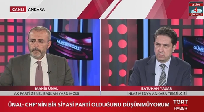 Mahir Ünal'dan TGRT Haber'e özel açıklamalar