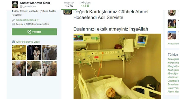 Cübbeli Ahmet Hoca sağlık durumu nedeniyle hastaneye kaldırıldı