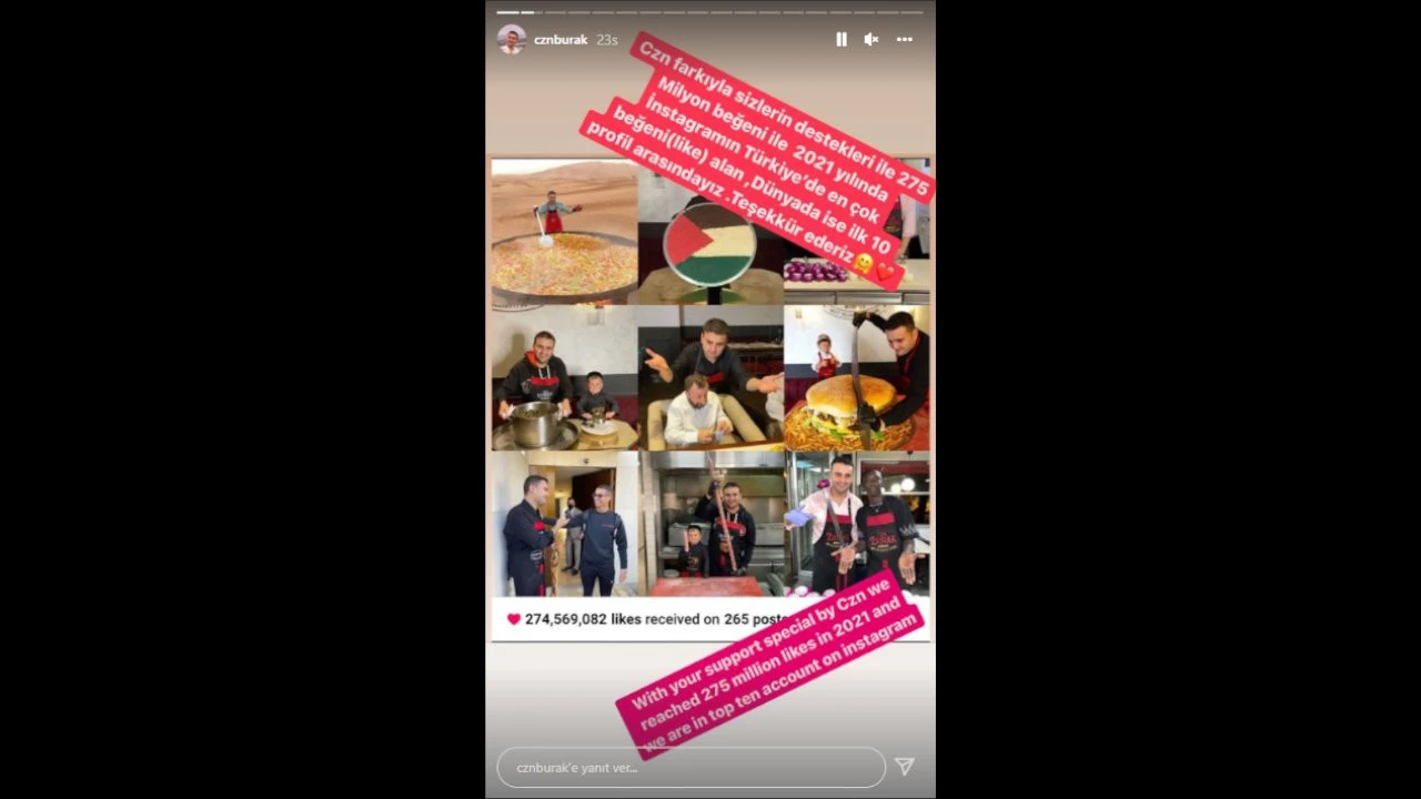 CZN Burak'tan sosyal medya rekoru: Türkiye'de birinci dünyada onuncu!